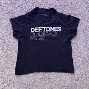 2000s Deftones Short-Sleeve Merch T-Shirt - Black Size Medium Men’s